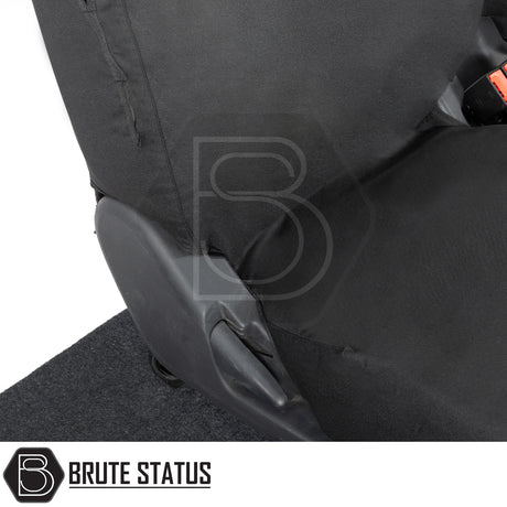 Fiat Fullback 2016-2019 Double Cab Cotton-Backed PU Seat Covers, tailored for precise fit, featuring premium materials and waterproof coating, enhancing vehicle interior protection and style.