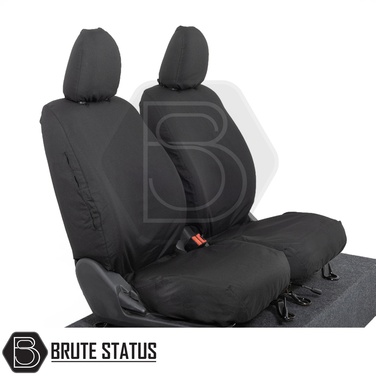Fiat Fullback 2016-2019 Double Cab Cotton-Backed PU Seat Covers displayed, showcasing tailored fit and premium materials for enhanced vehicle interior protection.