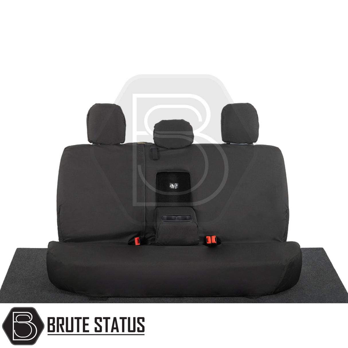 Fiat Fullback 2016-2019 Double Cab Cotton-Backed PU Seat Covers, featuring three headrests and tailored fit for enhanced protection and style in your vehicle.