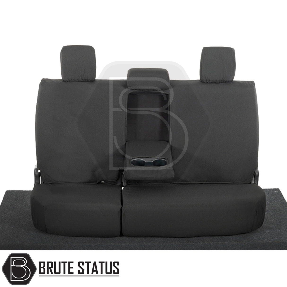 Toyota Hilux 2016+ MK8 & MK9 Icon & Invincible Double Cab Cotton-Backed PU Seat Covers shown on a vehicle seat, emphasizing premium, tailored fit and durability.