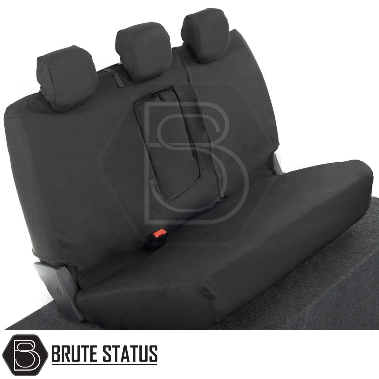 Ford Ranger 2016-2022 T7 & T8 Wildtrak Double Cab Cotton-Backed PU Seat Covers, featuring tailored fit with three headrests and durable, waterproof materials.