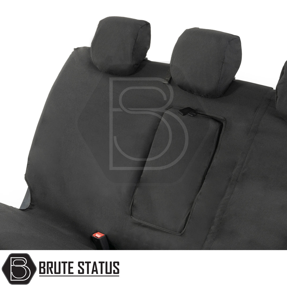 Ford Ranger 2016-2022 T7 & T8 Wildtrak Double Cab Cotton-Backed PU Seat Covers, tailored fit with headrests, enhancing interior style and protection.