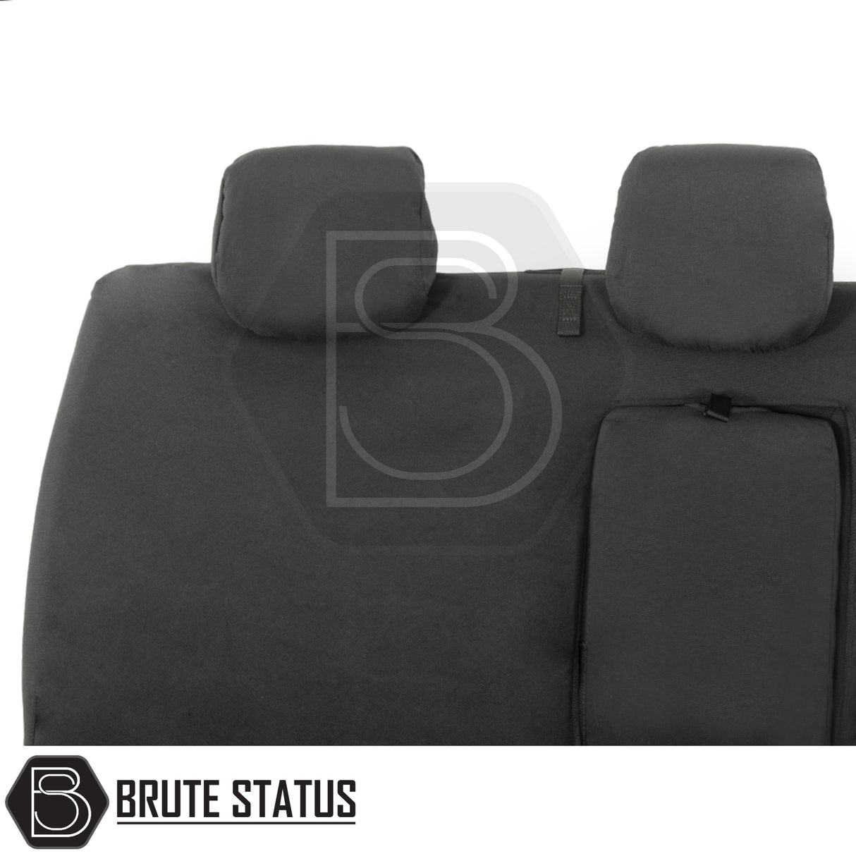 Ford Ranger 2016-2022 T7 & T8 Wildtrak Double Cab Cotton-Backed PU Seat Covers with custom headrest covers, enhancing durability and tailored fit for your truck's interior.