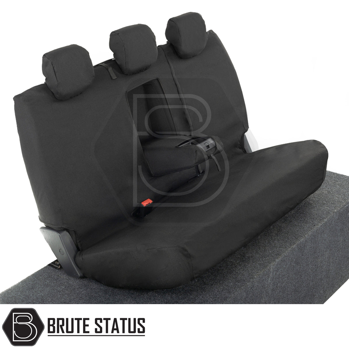 Ford Ranger 2016-2022 T7 & T8 Wildtrak Double Cab Seat Covers, featuring tailored black seat covers with headrests, designed for durability and precise fit.