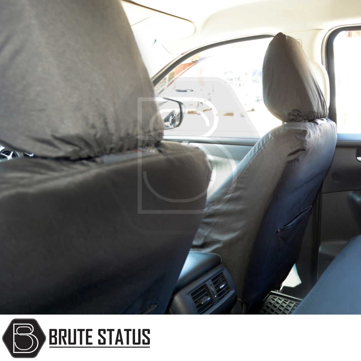 Mercedes X-Class 2017-2020 Double Cab Cotton-Backed PU Seat Covers, tailored for durability and snug fit, offering premium protection and style for your vehicle's interior.