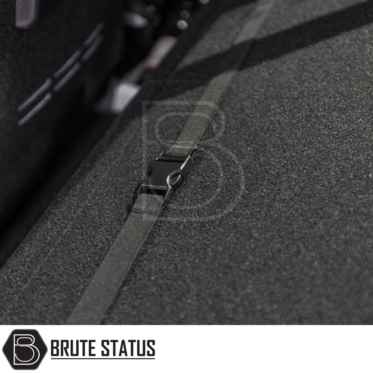 Close-up of Isuzu D-Max 2021+ seat cover zipper, showcasing tailored fit and premium cotton-backed PU for enhanced vehicle interior protection.