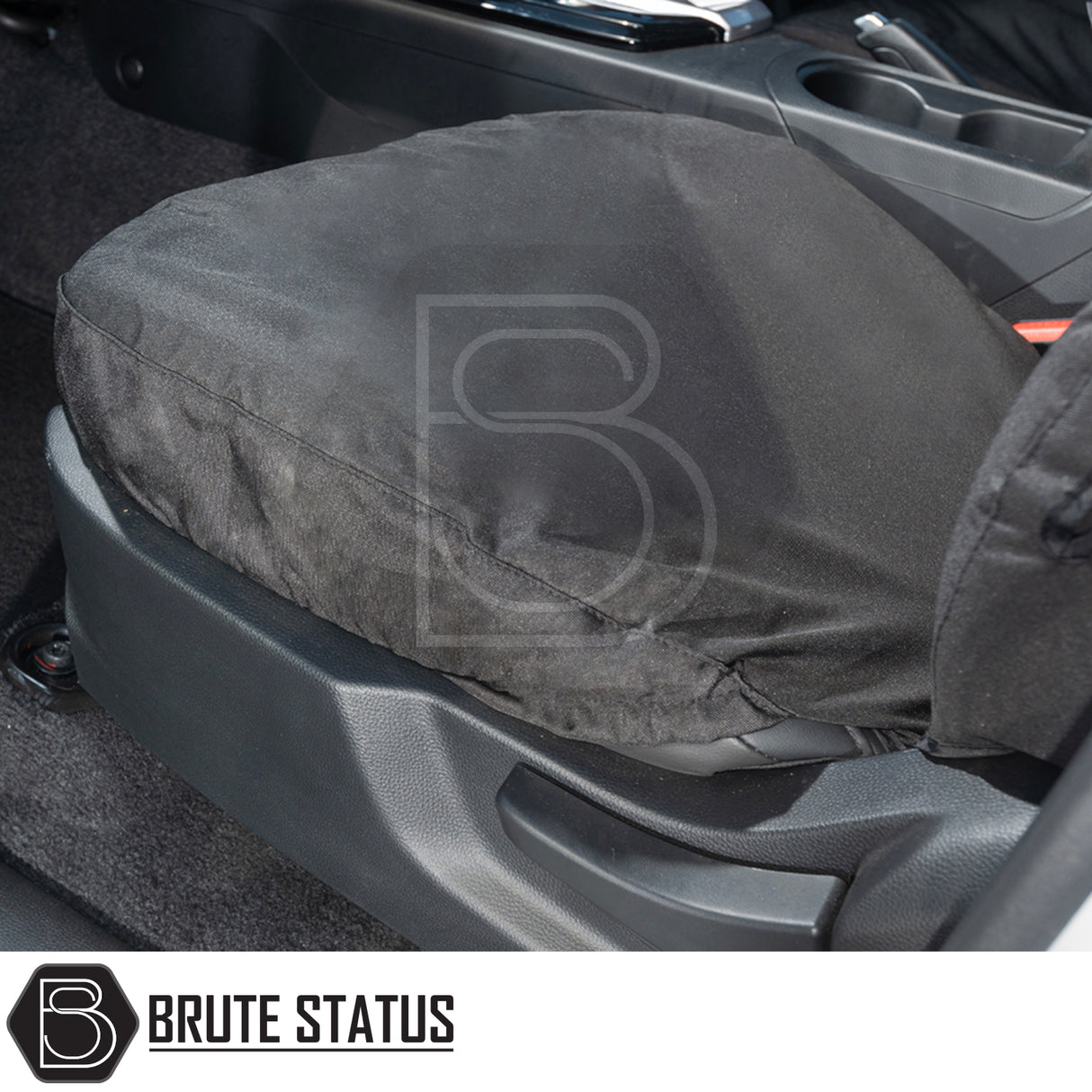 Isuzu D-Max 2021+ Double Cab seat cover in black, tailored for precise fit and protection, enhances vehicle interior with premium cotton-backed PU material.