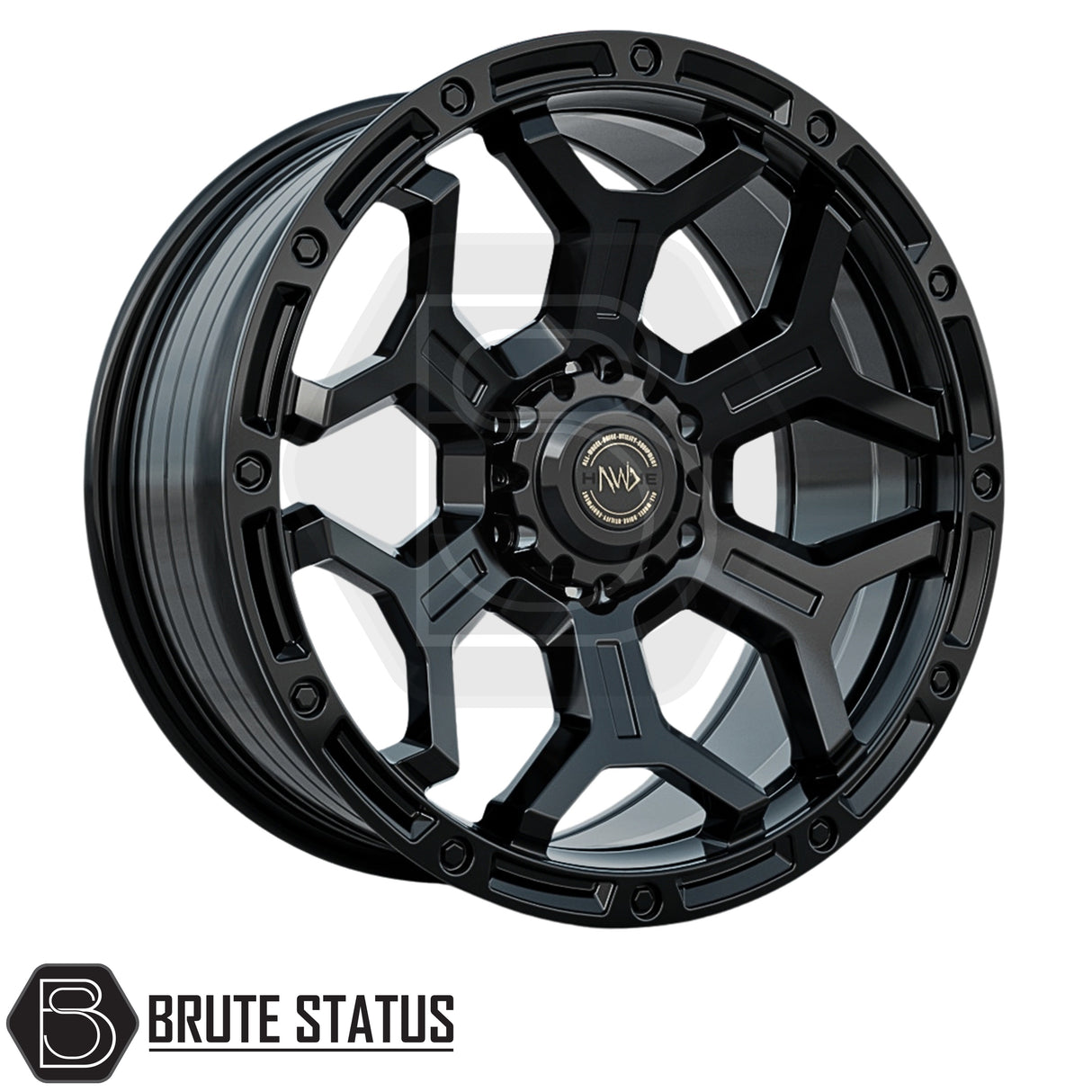 Hawke AWD Diablo alloy wheels in matte black 20x9.5 with 6x139.7 fitment and 1150kg load rating