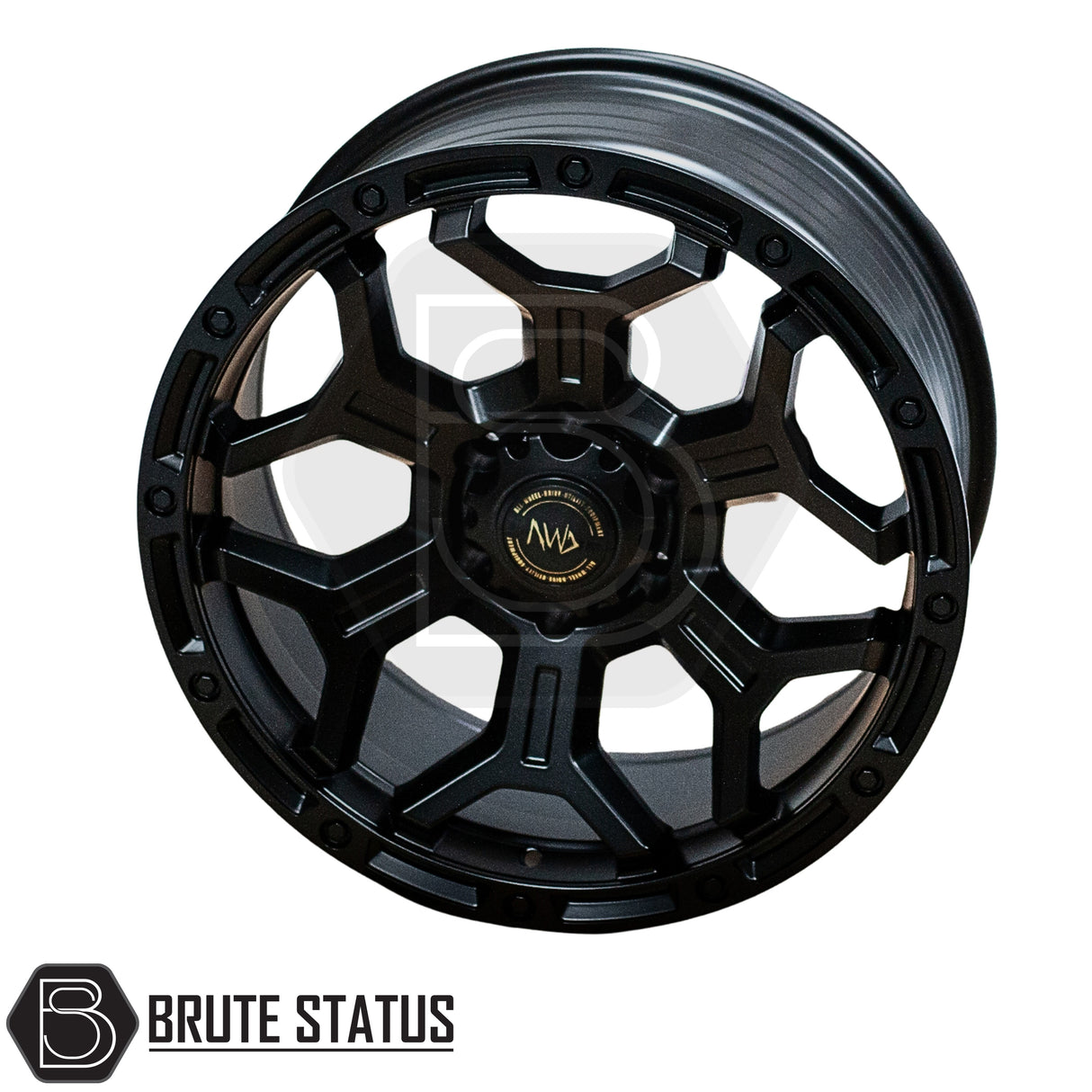 Hawke AWD Diablo matte black wheels with 6x139.7 PCD and heavy-duty 1150kg load capacity