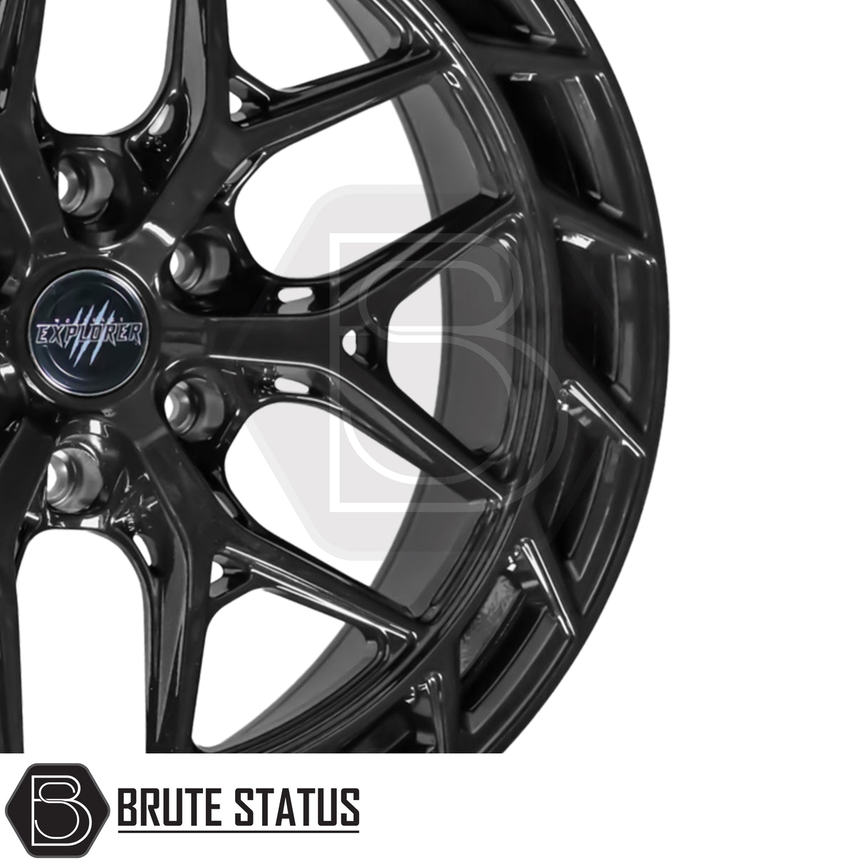 Wolfrace Explorer Titan X 20x9 Gloss Black Wheels – Set of Four – Premium alloy wheels with wide ET0 offset, compatible with 6x114.3 and 6x139.7 bolt patterns, high 1250kg load rating, complete installation kit supplied.