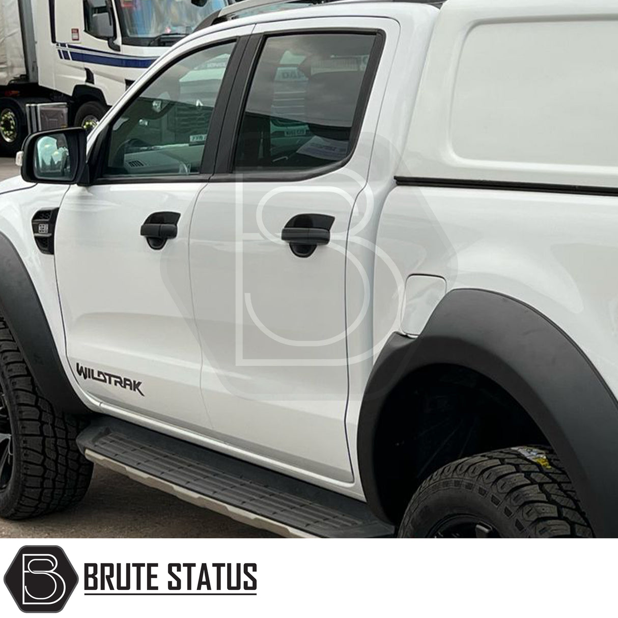 Ford Ranger 2012-2022 T6 T7 T8 Matte Black Door Handle Covers, shown in a group, featuring durable ABS plastic and easy installation with 3M adhesive.