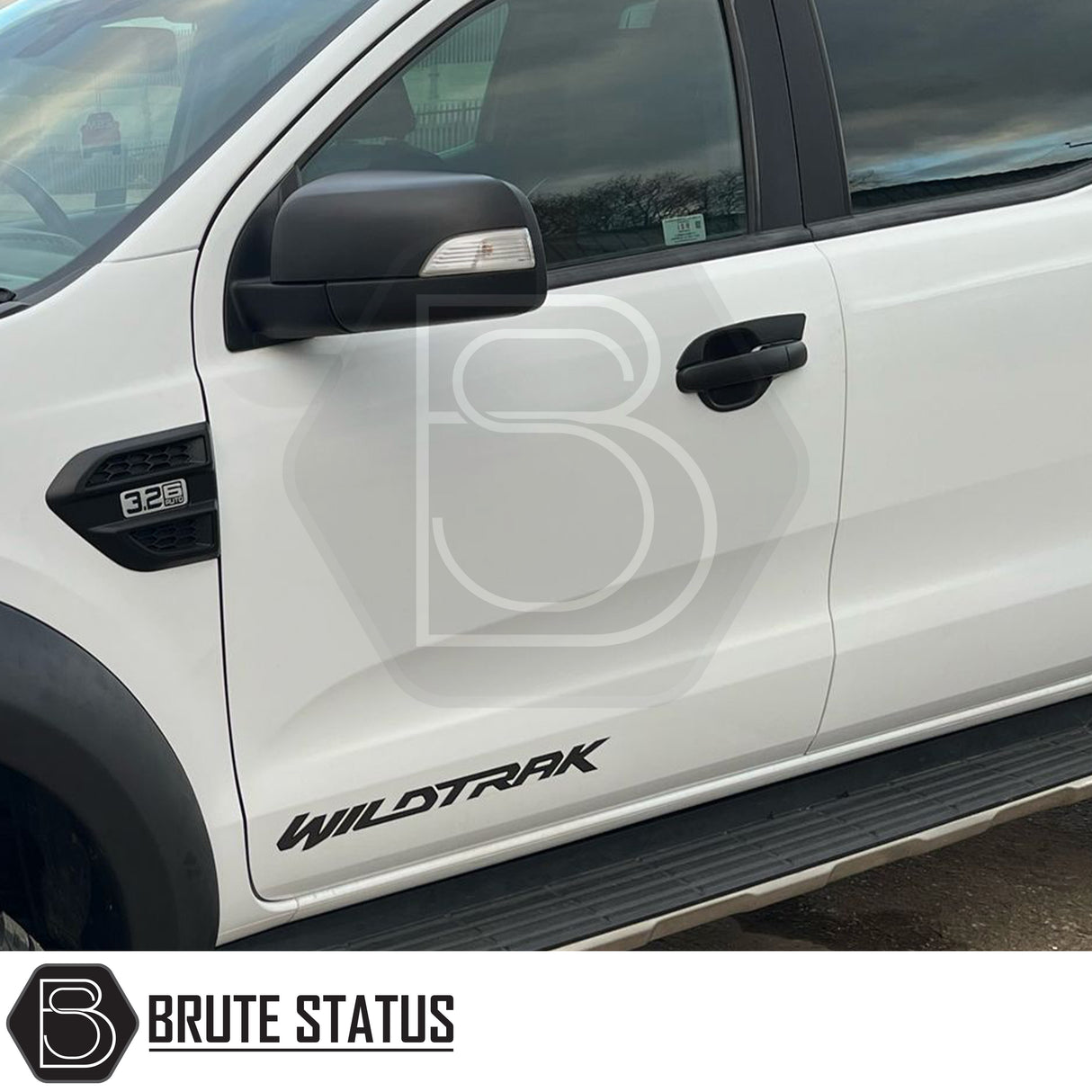 Ford Ranger 2012-2022 T6 T7 T8 Matte Black Door Handle Covers, shown in a group, featuring durable ABS plastic and easy installation with 3M adhesive.