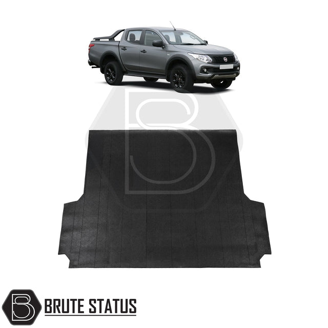 Heavy-duty 10mm rubber bed mat for Fiat Fullback (2015–2019), non-slip cargo liner for truck bed protection, custom fit and easy to clean.