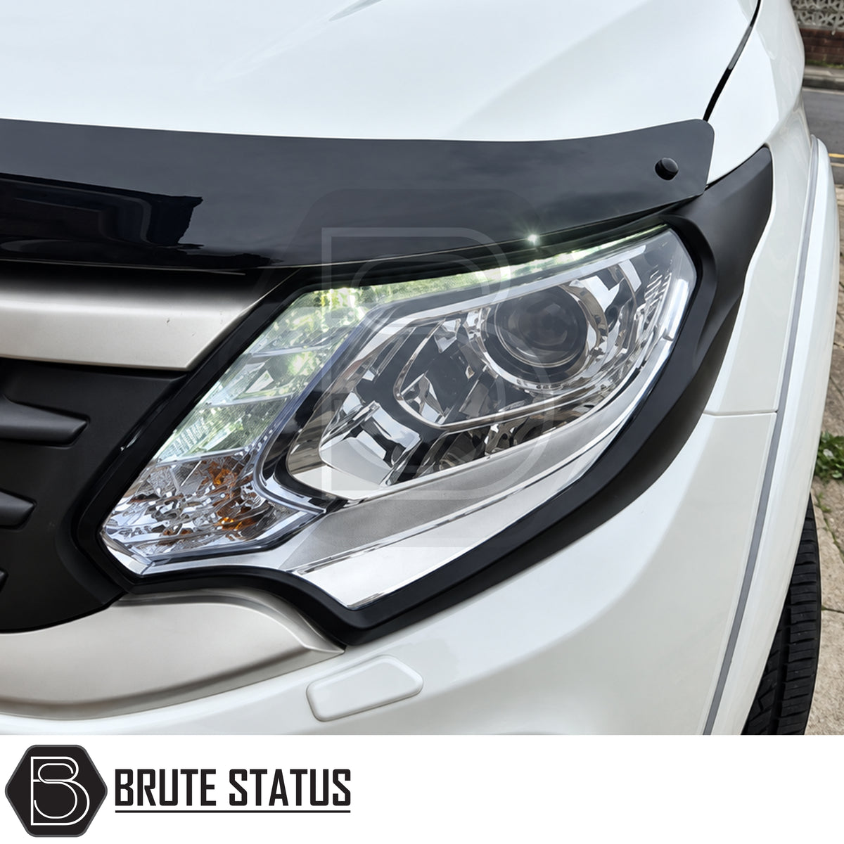 Fiat Fullback ABS headlight covers and front light styling trim with fade resistant finish and pre-applied 3M adhesive for easy fitting