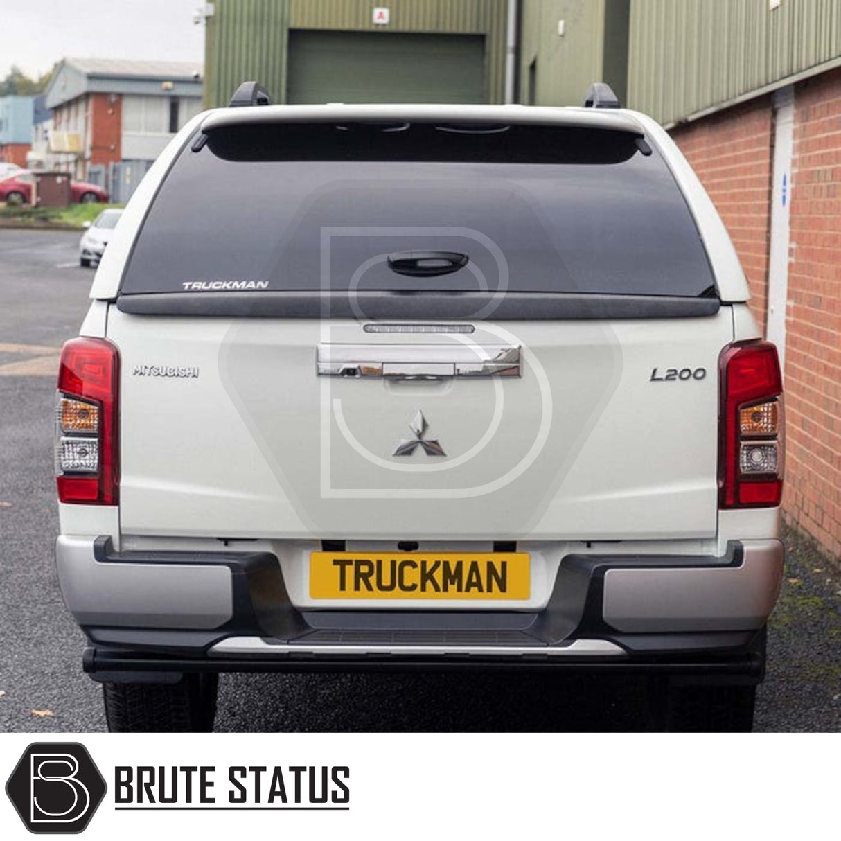 Mitsubishi L200 fitted with Truckman L-Series hardtop canopy, showcasing secure, stylish design with remote locking, ideal for tradespeople and enhanced cargo protection.