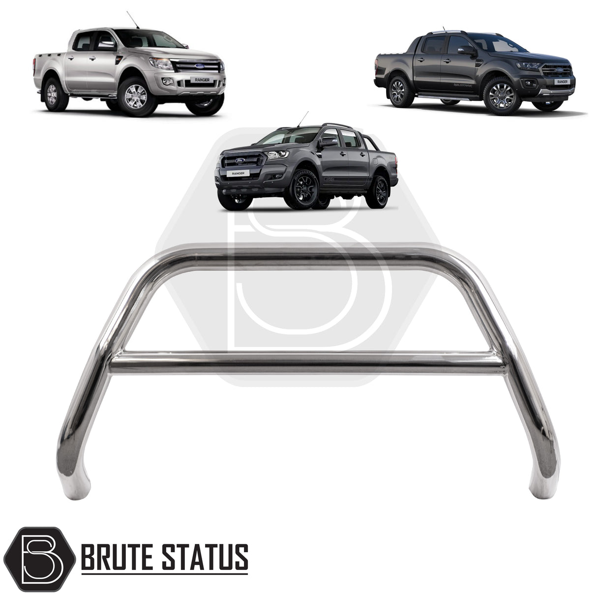 Ford Ranger 2012-2022 Bull Bar (Nudge Bar) Chrome