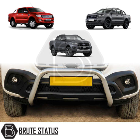 Chrome stainless steel bull bar for the ford ranger 2012-2022 pickup truck