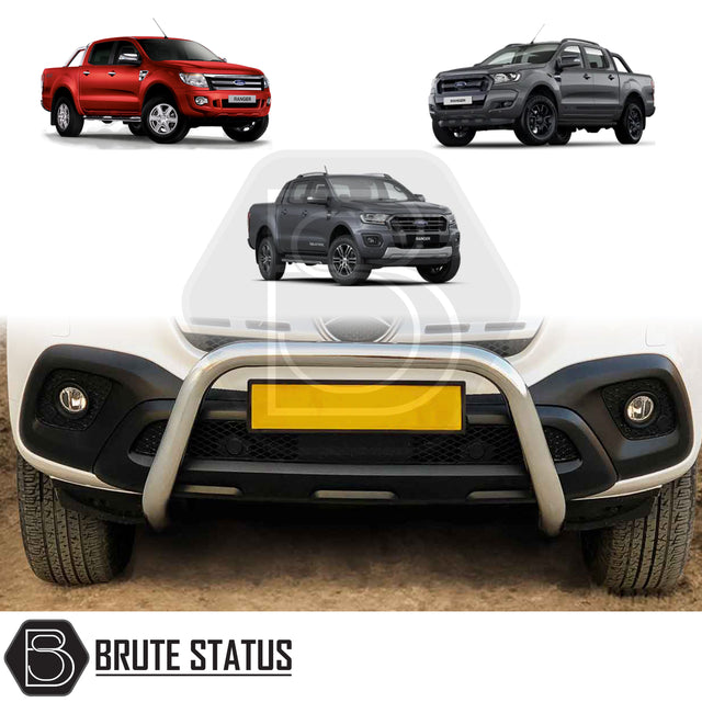 Chrome stainless steel bull bar for the ford ranger 2012-2022 pickup truck