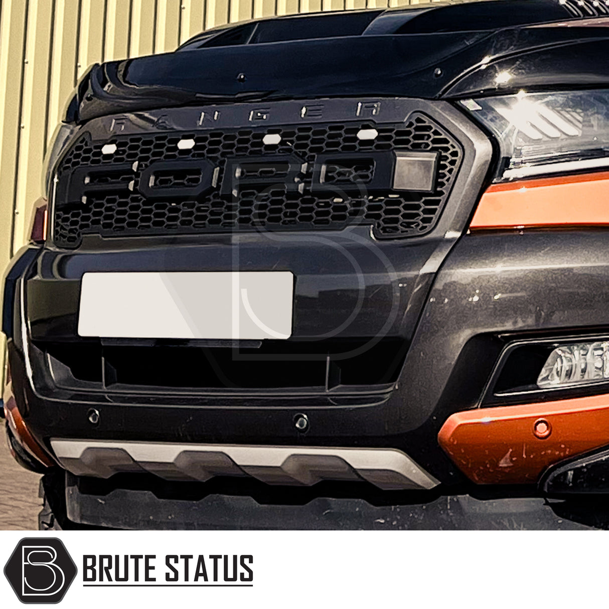 Set of 4 white LED lights with wiring loom for Ford Ranger Raptor-style grille