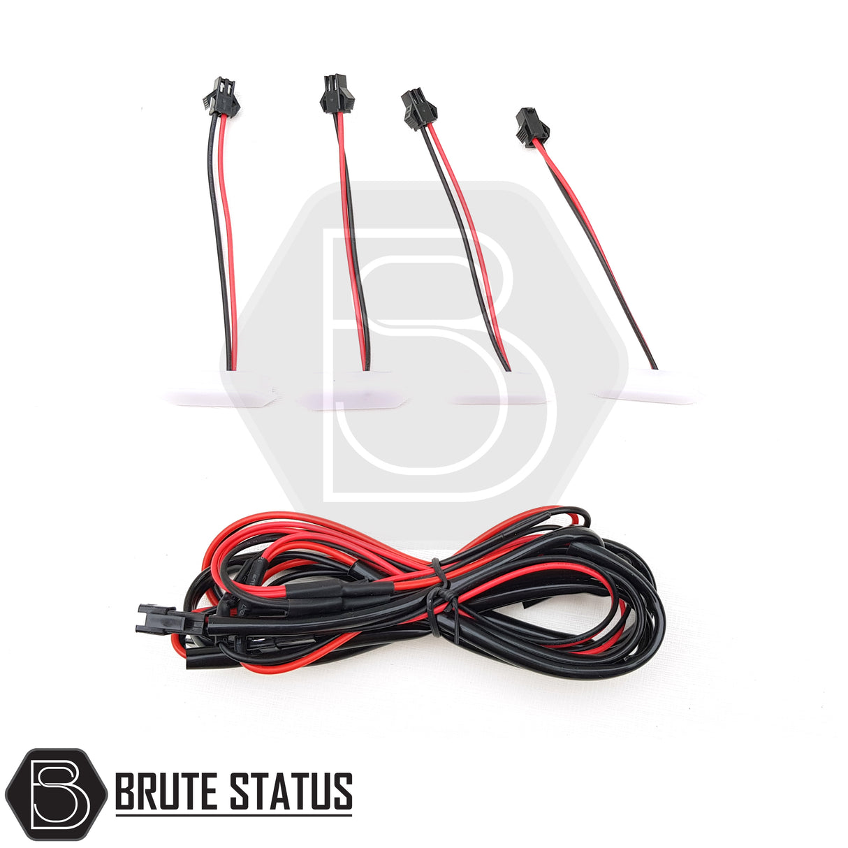 Set of 4 white LED lights with wiring loom for Ford Ranger Raptor-style grille