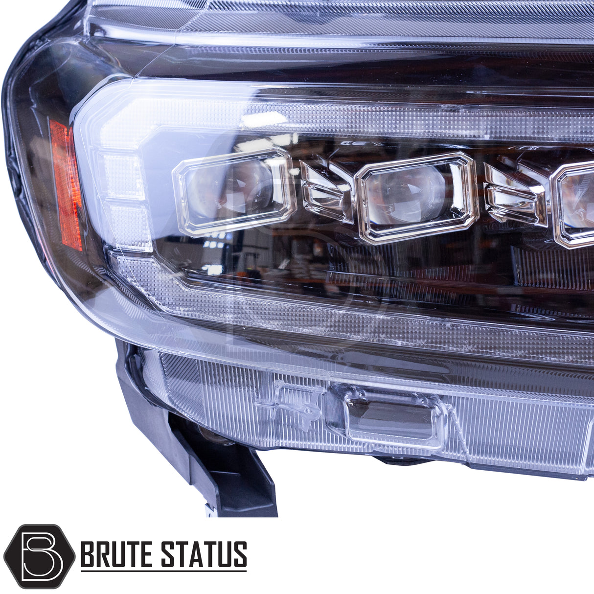 Ford Ranger LED Mustang style headlights with Bugatti-inspired DRL – 2015 to 2022 models