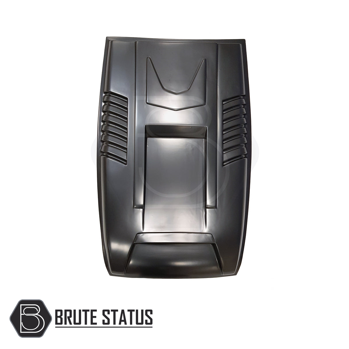 Matte black Raptor-style bonnet scoop for Ford Ranger 2015–2022, made from impact-resistant plastic with easy 3M tape installation and no drilling required