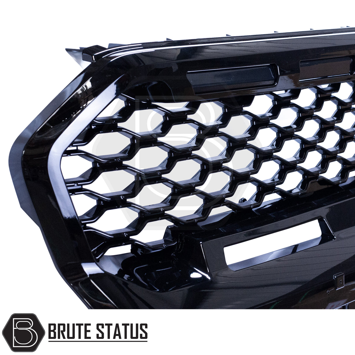Ford Ranger 2019-2022 T8 Gloss Black Grille (Wildtrak Only) with Amber LEDs