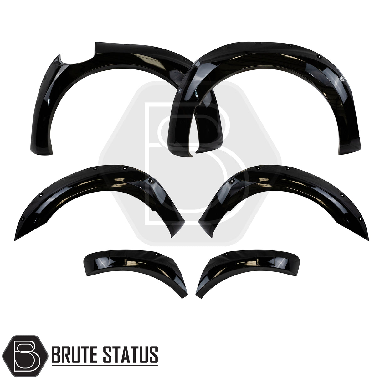 Gloss black wide arch kit for ford ranger 2019-2022 pickup truck