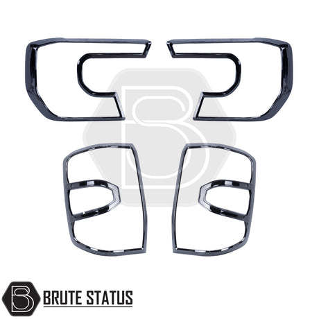 Ford Ranger 2023+ Gloss Black Head Light & Tail Light Cover Package