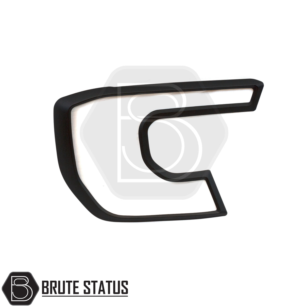 Brute Status matte black headlight and taillight cover trims for a Ford Ranger 2023+ pickup truck