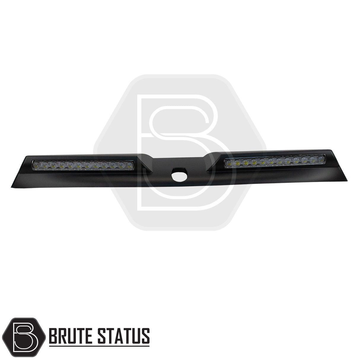 Brute Status LED roof spoiler with a matte black finish for the volkswagen amarok 2023 onwards pickup truck