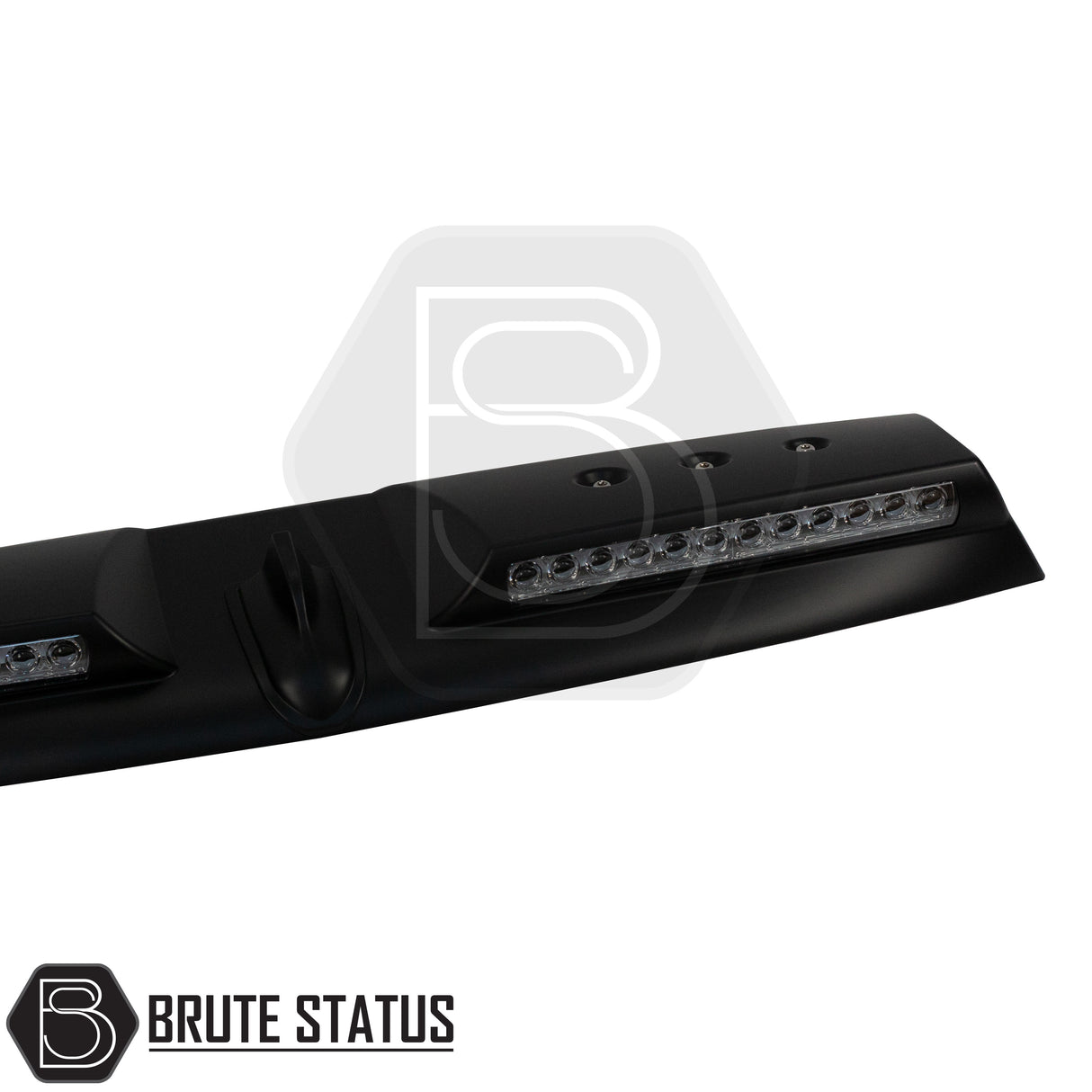 Brute Status LED roof spoiler with a matte black finish for the volkswagen amarok 2023 onwards pickup truck