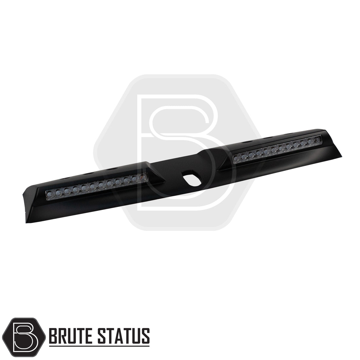 Brute Status LED roof spoiler with a matte black finish for the volkswagen amarok 2023 onwards pickup truck