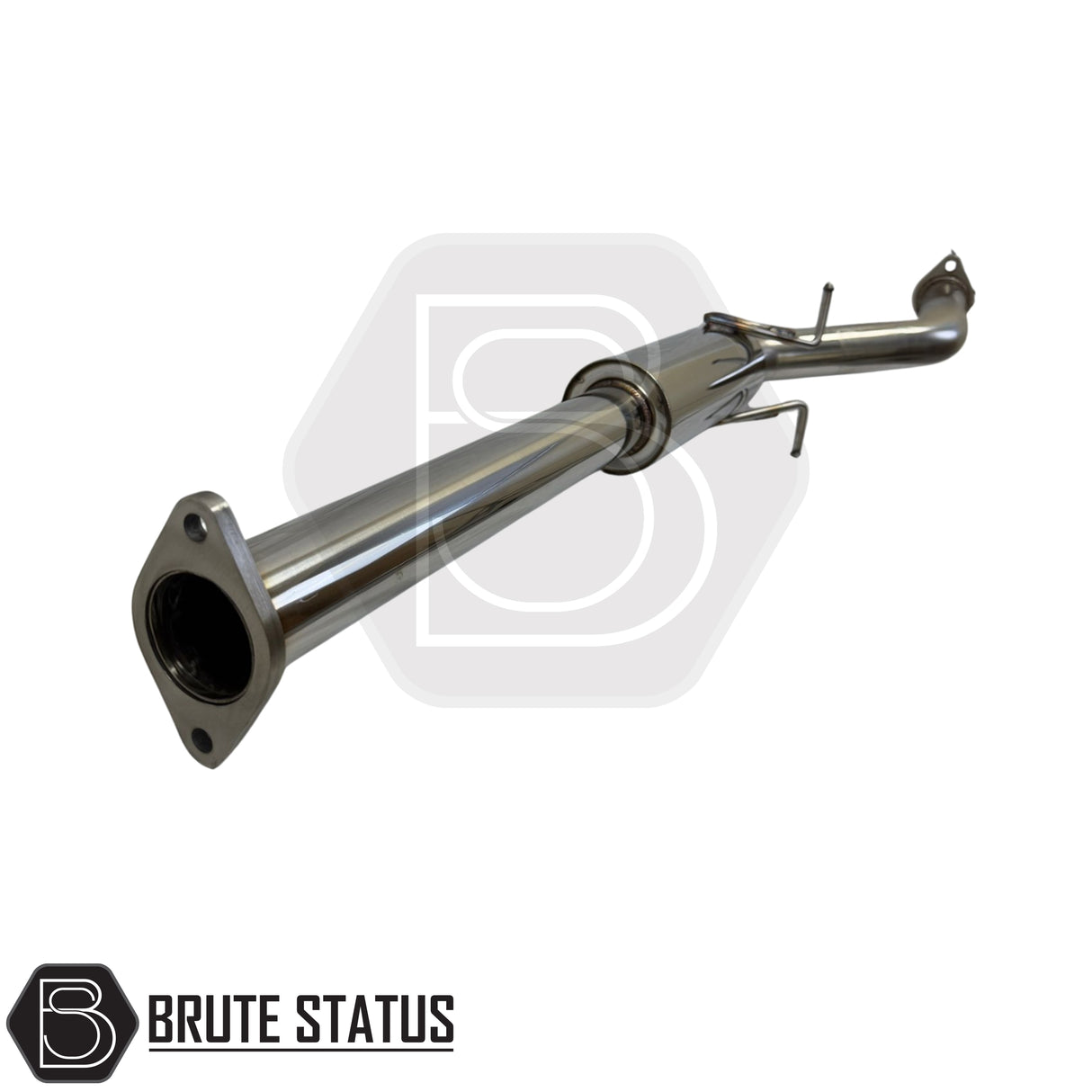 Side exit stainless steel exhaust with carbon tips for Ford Ranger T6-T8 (2012-2022), delivers sporty look, deeper exhaust note, and improved performance.