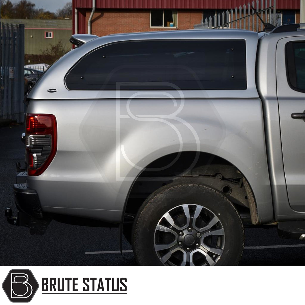 Ford Ranger 2012-2022 T6, T7, T8 Truckman Grand Hardtop Canopy with remote locking, featuring tinted windows and tow hitch, enhancing security and style.