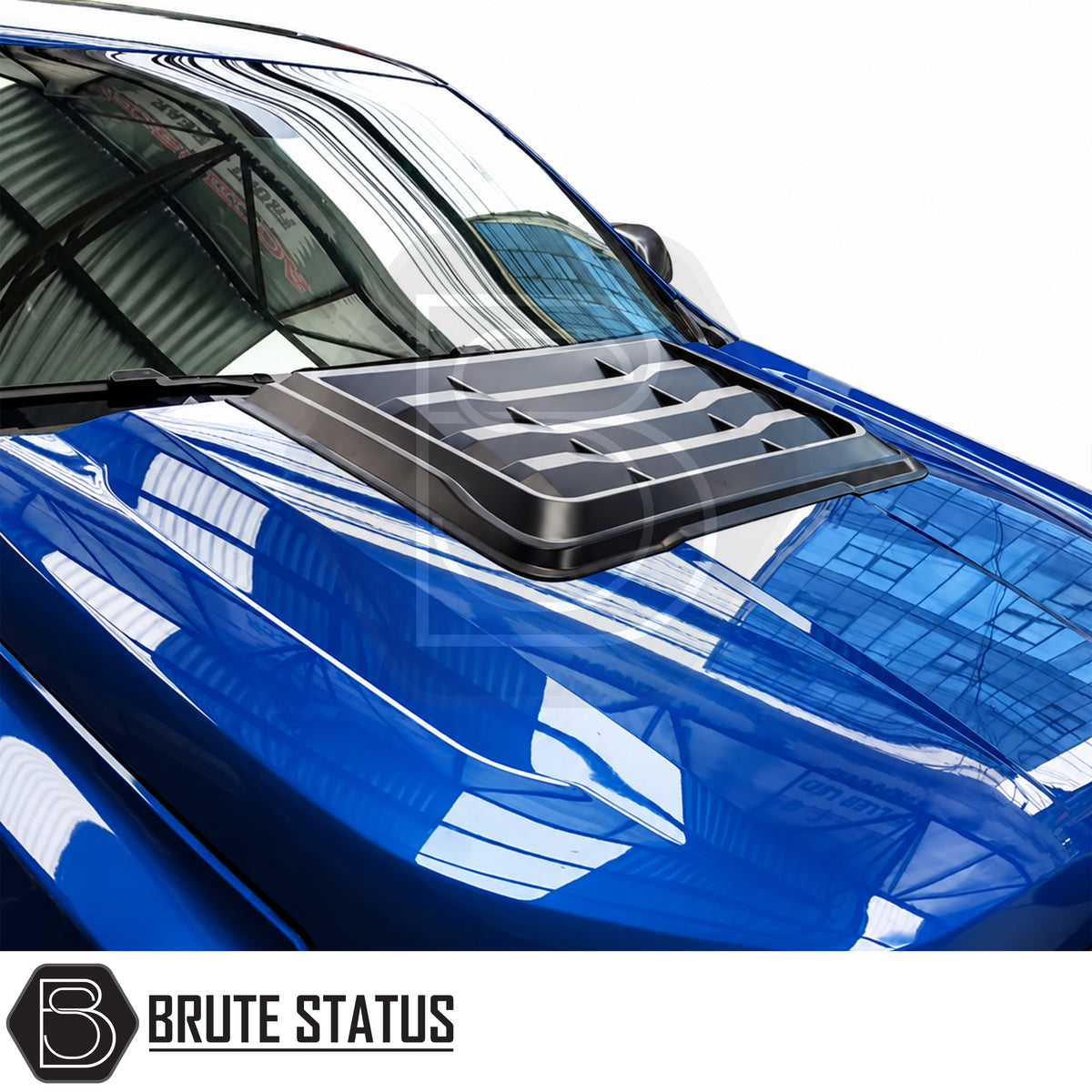 Ford Ranger facelift 2015-2022 black muscle bonnet scoop and hood styling vent for aggressive pickup truck front end exterior upgrade