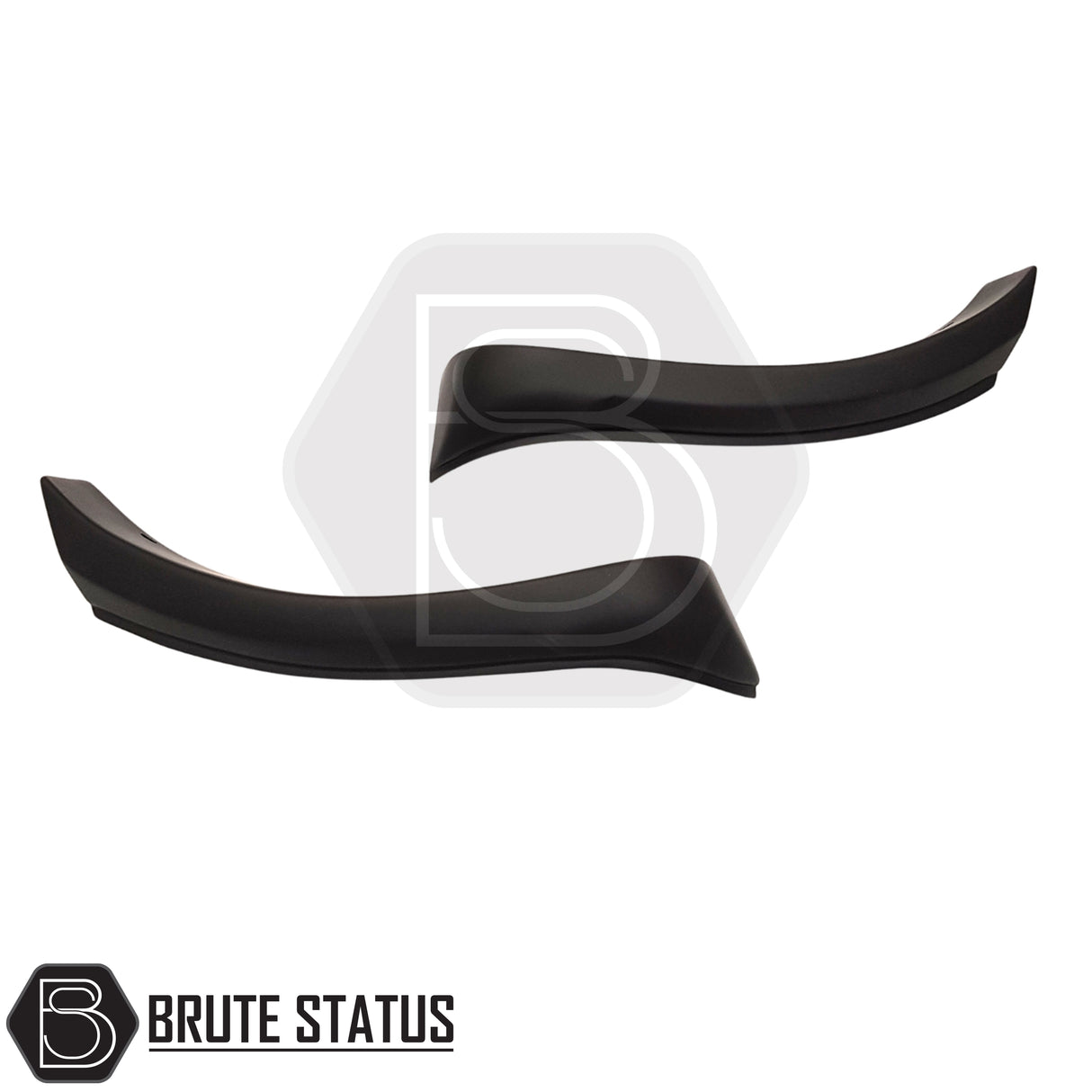 Smooth black Ford Ranger T7 T8 slim wheel arches with 50mm hub-centric spacers, premium wheel arch kit for 2015-2022 Double Cab pickup trucks.