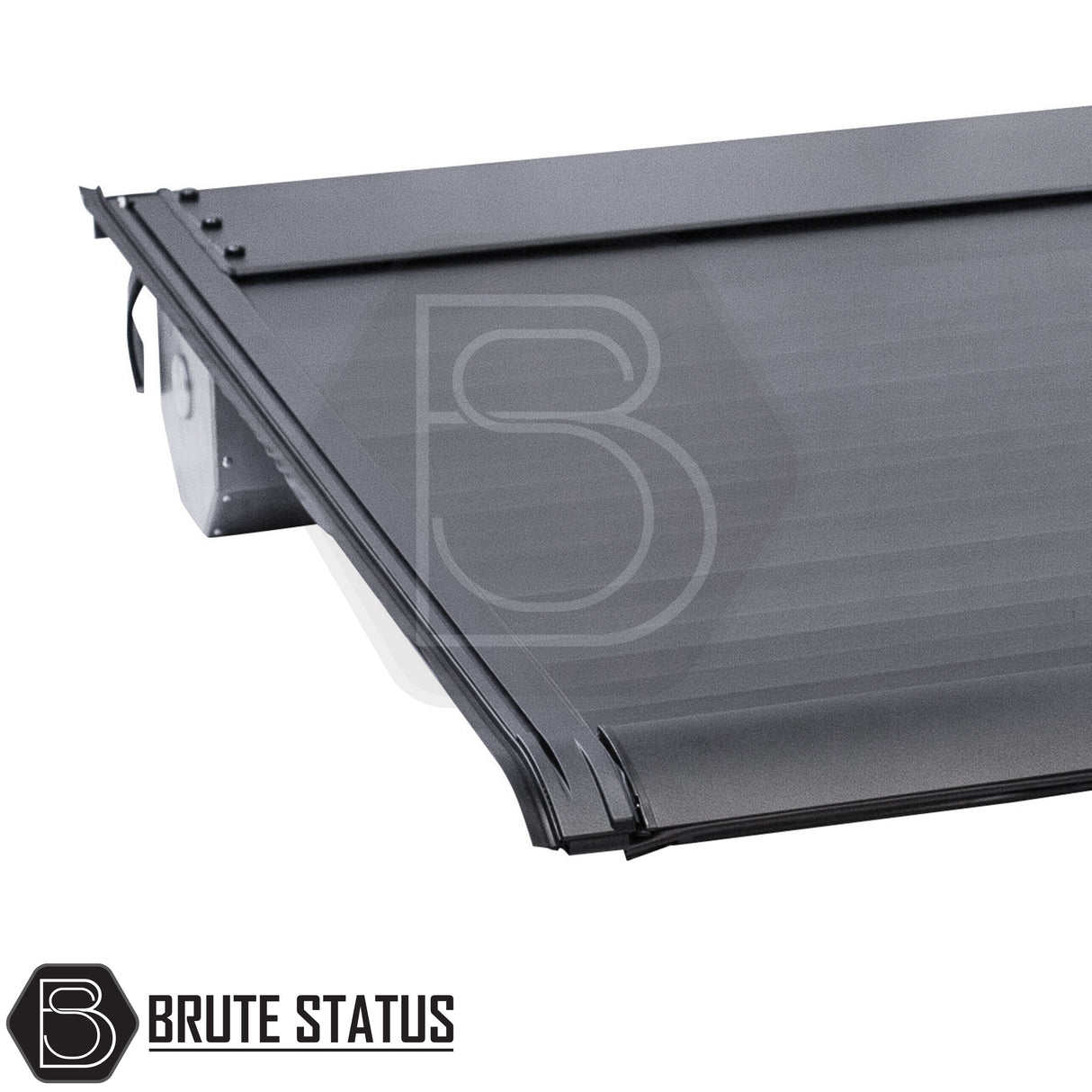 Black manual roller shutter for Ford Ranger Wildtrak 2015-2022 pickup truck. Durable, high-quality design for secure cargo protection and easy manual operation. Perfect fit for Wildtrak models