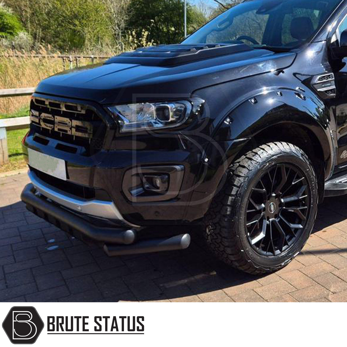 Gloss black wide arch kit for ford ranger 2019-2022 pickup truck