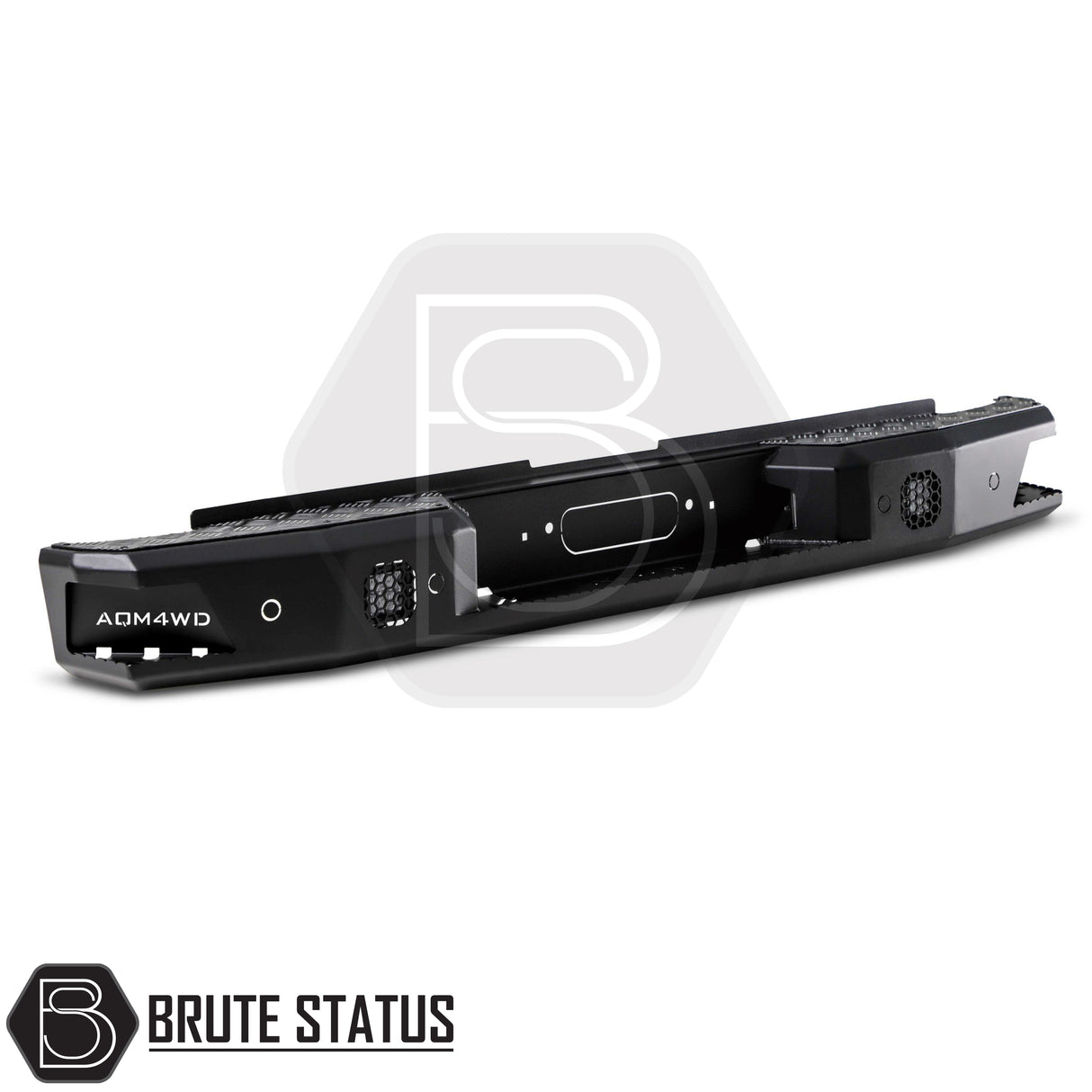 Premium matte black rear bumper for Ford Ranger T9 with parking sensor compatibility and enhanced protection