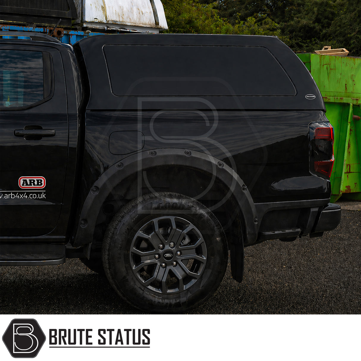 Heavy duty hardtop canopy colour matched to Ford Ranger Agate Black2023+ suitable for secure overlanding offroad 4x4 set ups. All mounting hardware included.