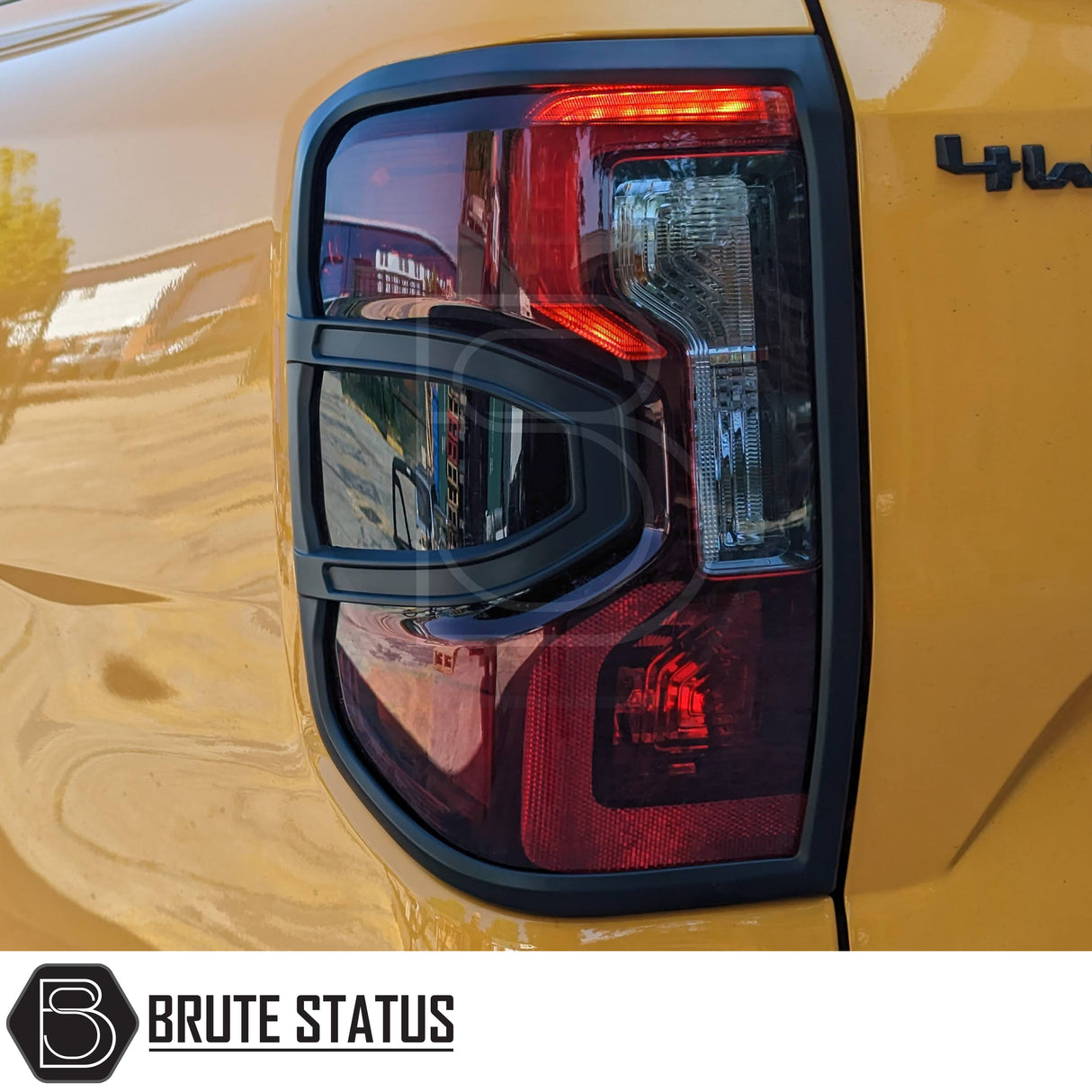 Ford Ranger T9 2023+ Tail Light Covers (Matt Black) enhance style with premium ABS plastic, easy to fit, transforming the truck's rear for a bold look.