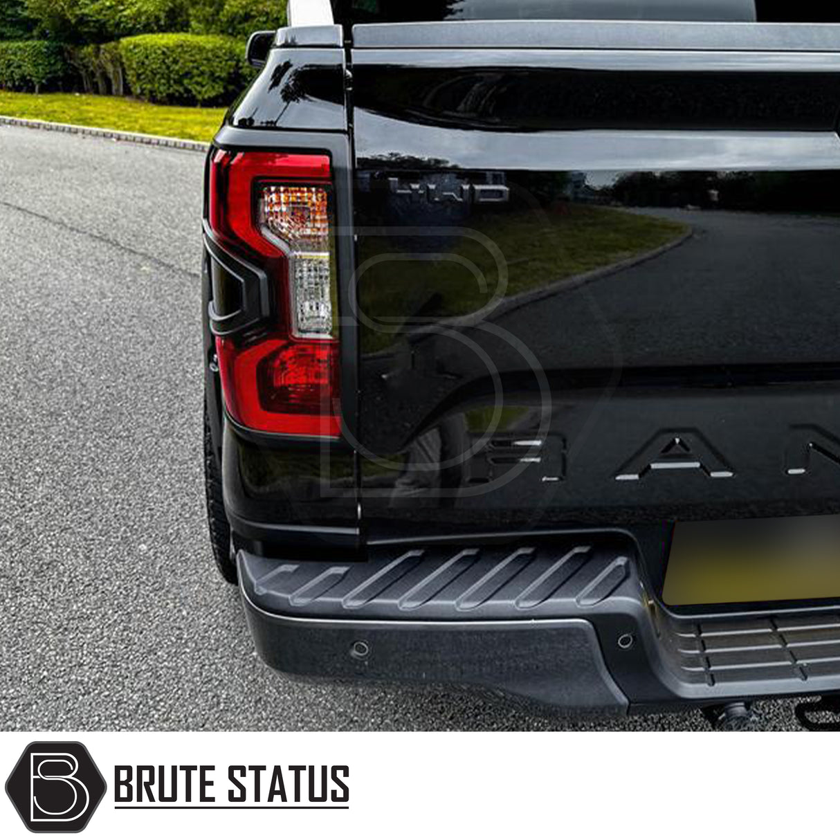 Ford Ranger T9 2023+ Tail Light Covers (Matt Black) enhance style with premium ABS plastic, easy to fit, transforming the truck's rear for a bold look.