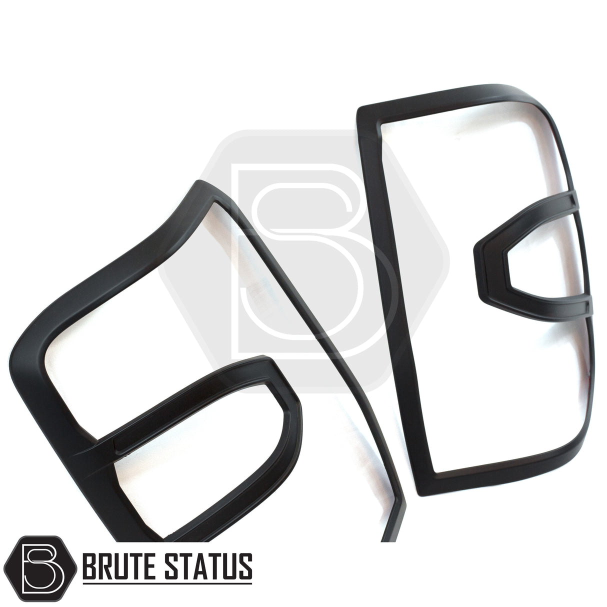 Brute Status matte black headlight and taillight cover trims for a Ford Ranger 2023+ pickup truck