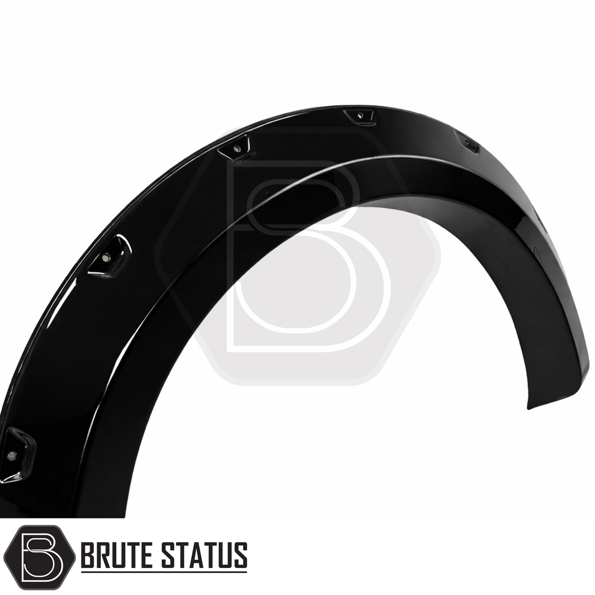 Riveted style gloss black arch extensions for Ford Ranger T9 2023+ Overland Extreme kit