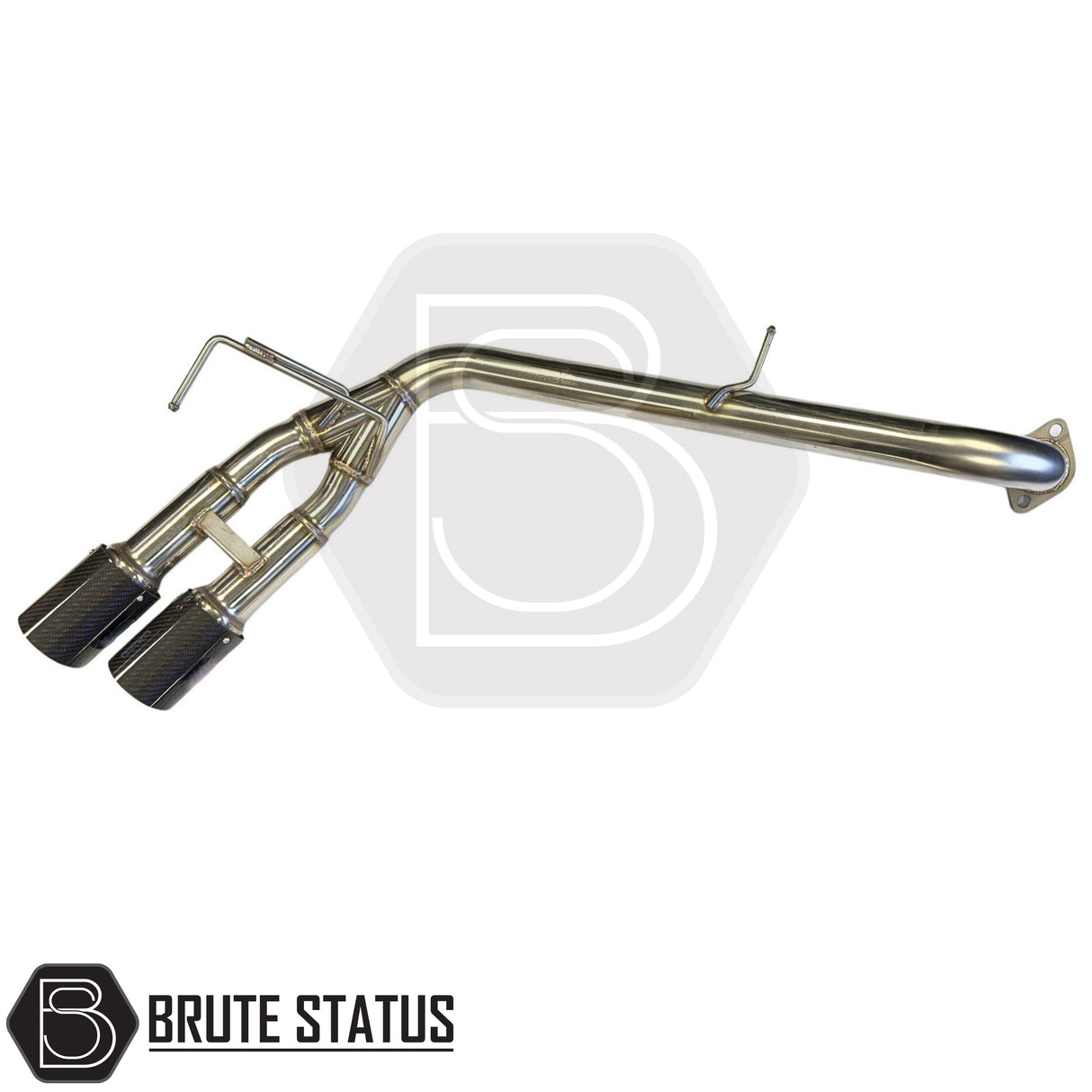 Ford Ranger T9 2023-on 2.0 Diesel performance cat back exhaust system, aggressive side exit design with twin carbon fibre exhaust tips.