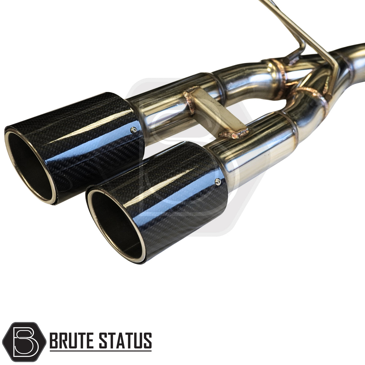 Ford Ranger T9 2.0 Diesel 2023+ aftermarket cat back exhaust, side exit performance system with dual carbon fibre tips, improved tone and airflow.