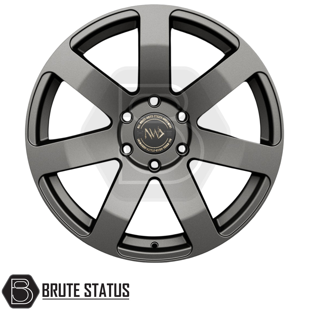 Premium Hawke Summit wheels in matte gunmetal finish featuring 20-inch sizing, 5x120 bolt pattern and performance-inspired styling