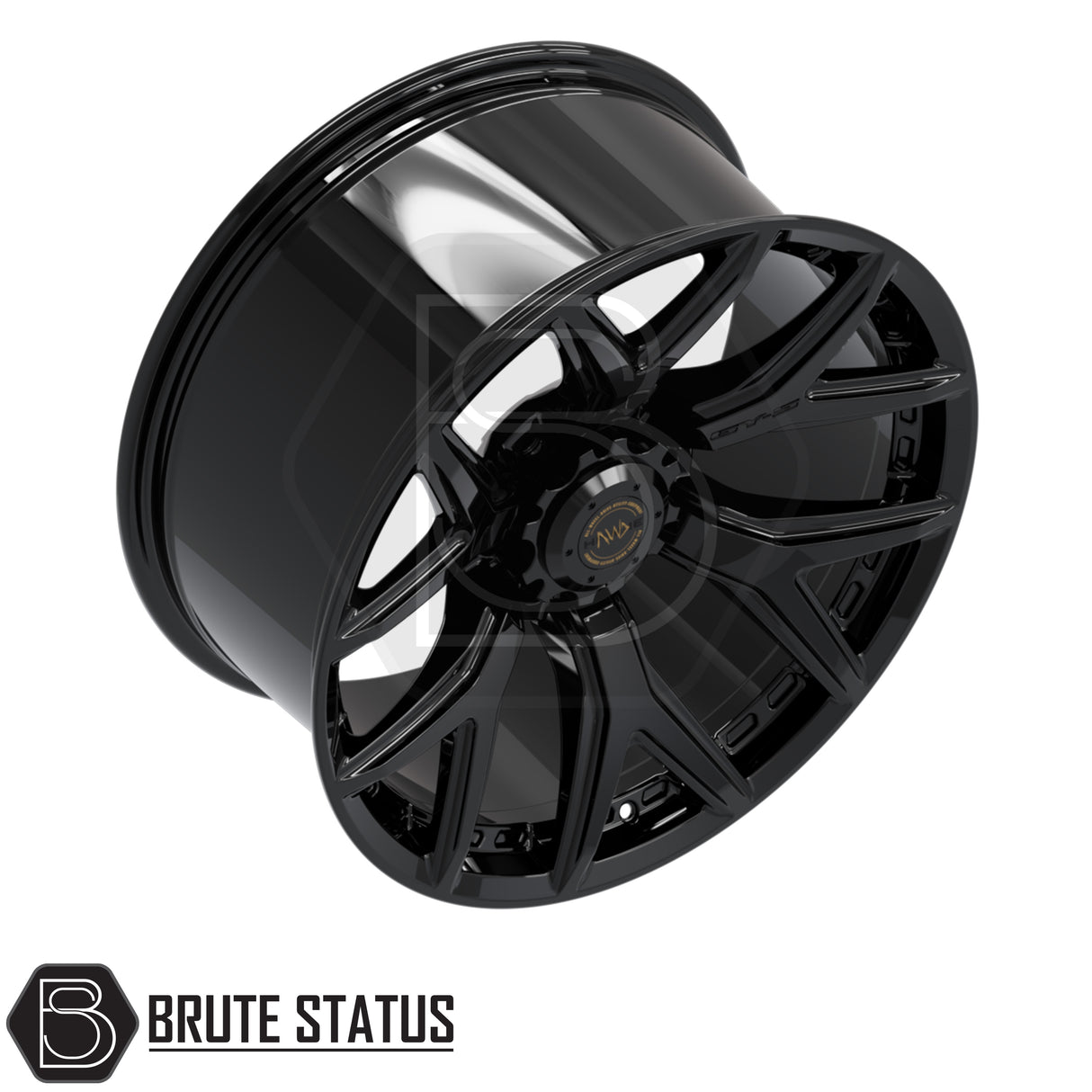 Hawke AWD Wheels 6YS alloy wheel in matte or gloss black finish, 20x9.5 size with ET00 offset, 6x139.7 PCD and 106.1 centre bore, suitable for pickup trucks and off-road vehicles.