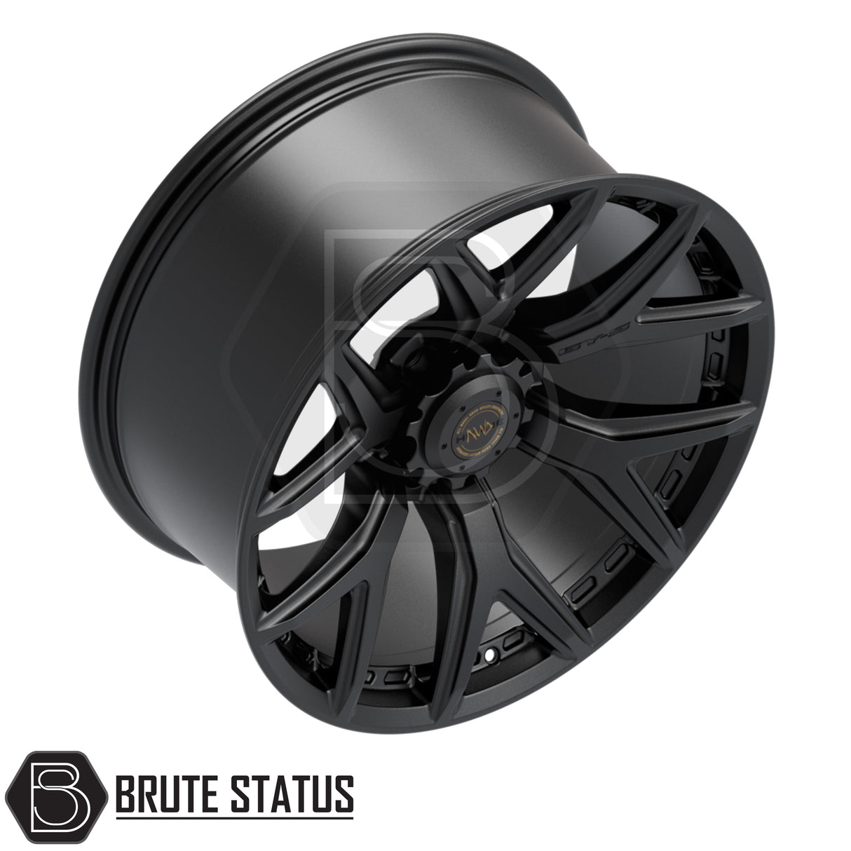 Hawke AWD Wheels 6YS alloy wheel in matte or gloss black finish, 20x9.5 size with ET00 offset, 6x139.7 PCD and 106.1 centre bore, suitable for pickup trucks and off-road vehicles.